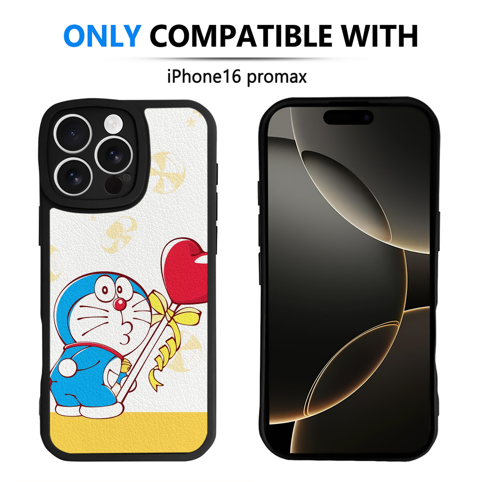 （画像用） ドラえもん Doraemon 【iPhone 16シリーズ対応】シリコンスマホケース（レザー調） 材質：シリコン
